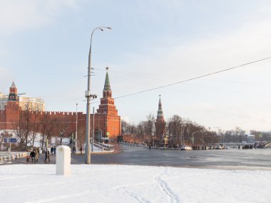 Kış Borovitskoy Meydanı Moskova