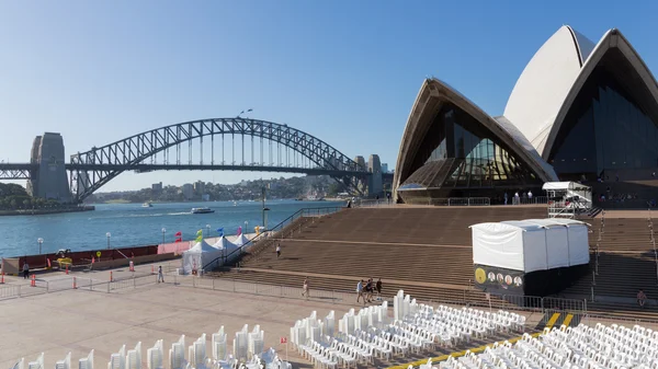 Sydney Opera House y Harbour Bridge, Australia — Foto de Stock