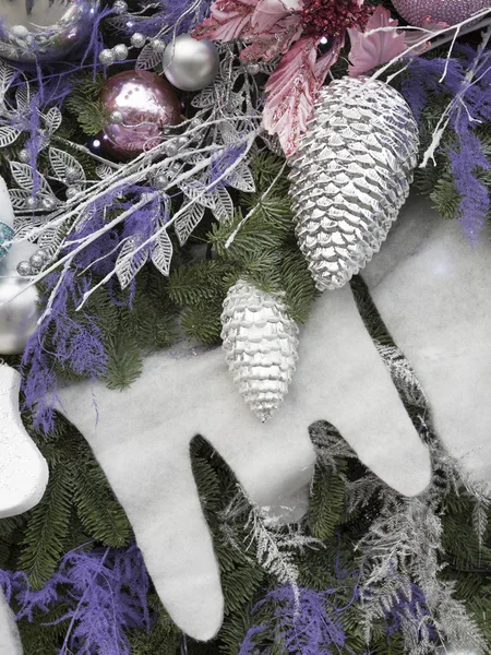 Décorations de Noël sur le marché de Noël — Photo