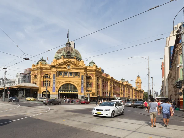 Flinders Street Station asema Melbournessa, Australiassa — kuvapankkivalokuva