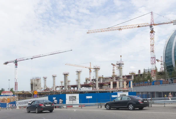 Construction of a new terminal at Domodedovo airport, Moscow — Stock Photo, Image