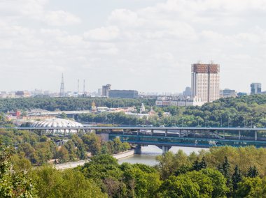 View from the observation platform of Sparrow Hills in Moscow clipart