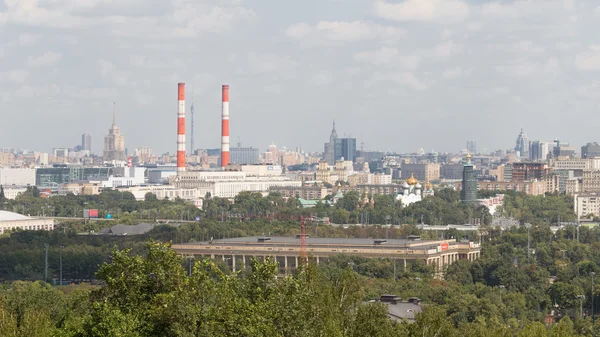 Vista desde la plataforma de observación de Sparrow Hills, Moscú —  Fotos de Stock