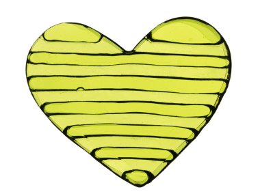 Yeşil çizgili kalp