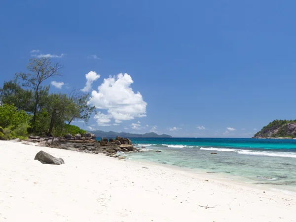 Beach with white coral sand — Stock Photo, Image