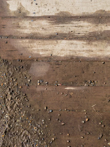 Gravel and boards — Stock Photo, Image