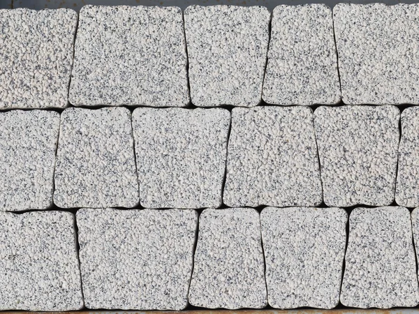 Vägg ljus grå konstgjord sten — Stockfoto