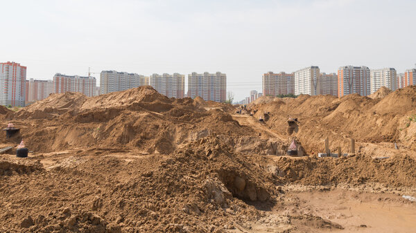 construction of a new road to the new buildings