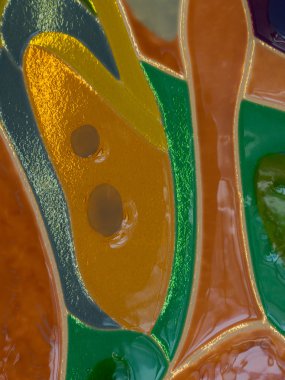 soyut vitray renkli cam