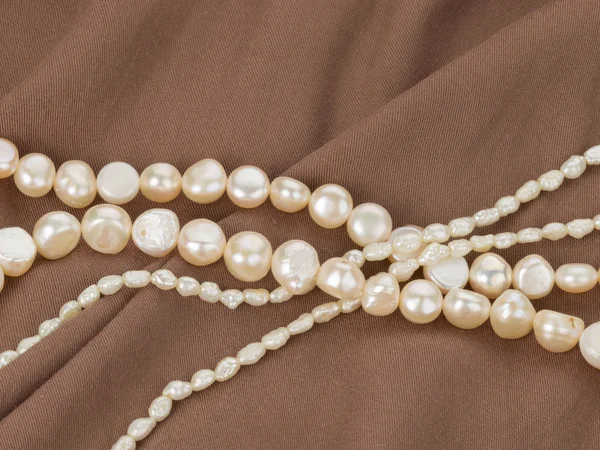 Beads made from freshwater pearls — Stock Photo, Image