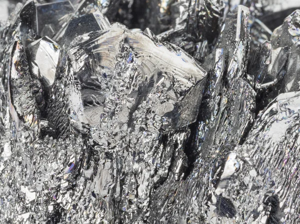 Natural gray-black stone cassiterite — Stock Photo, Image