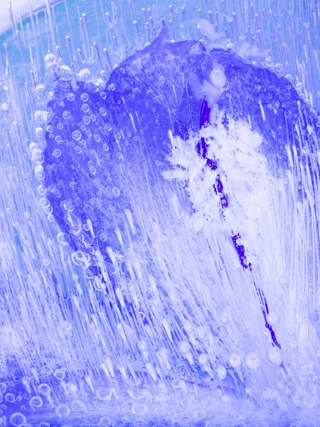 Organic abstraction blue ice — Stock Photo, Image