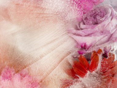 Narin pembe ve kırmızı soyutlama