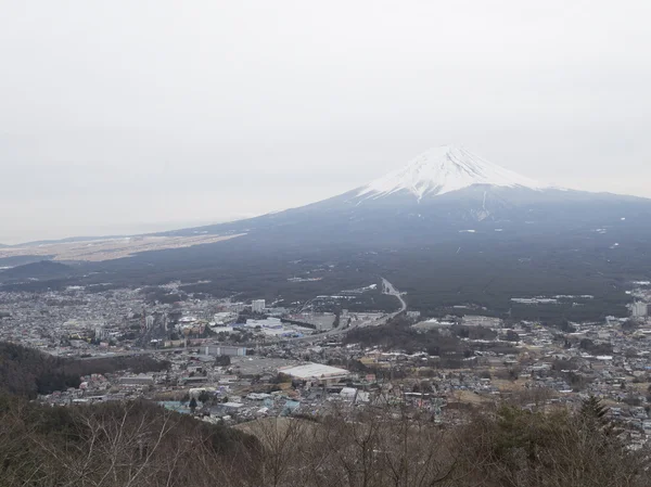 Piękny widok na Mount Fuji w zimie — Zdjęcie stockowe