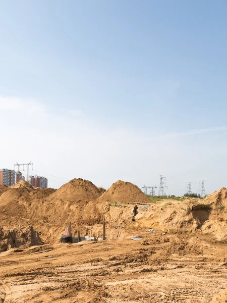 Arena en la construcción de carreteras — Foto de Stock