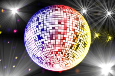 Işıl ışıl aynalı bir kürenin tasviri