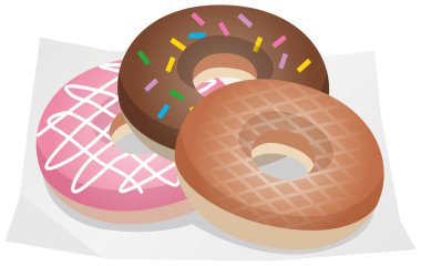 Tabakta bir donut tasviri