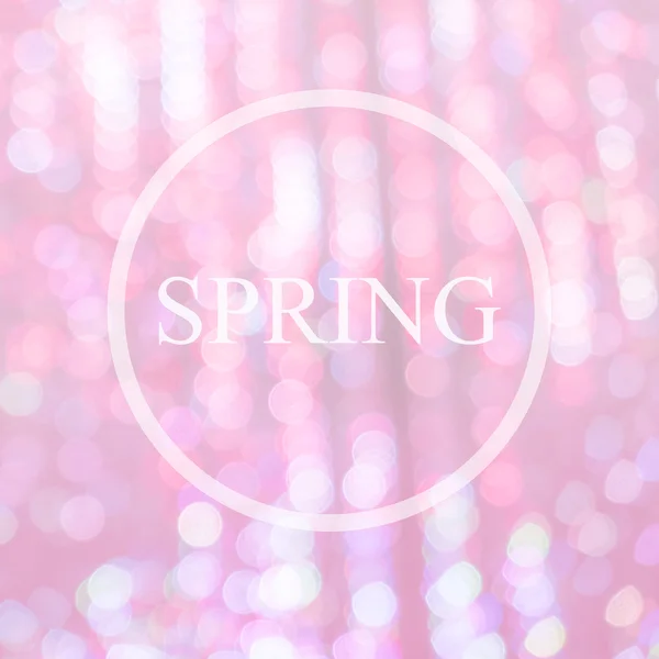 Fondo de primavera rosa con luces desenfocadas — Foto de Stock