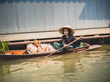 Damnoen Saduak yüzen Pazar Ratchaburi Tayland