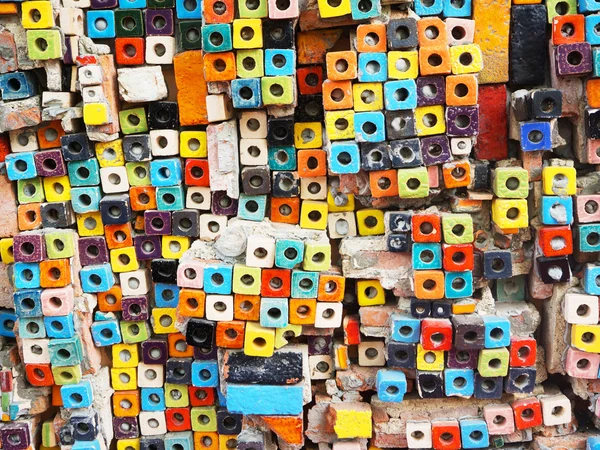 Colorido de blocos padrões de azulejos para fundo — Fotografia de Stock