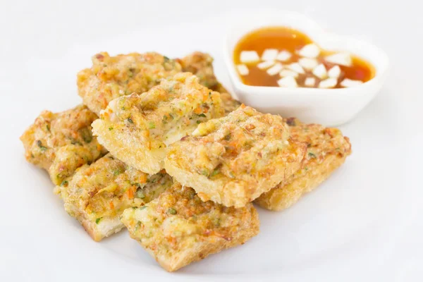 Pane fritto con polpa di maiale tritata — Foto Stock