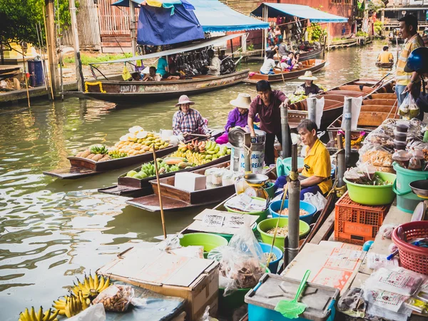 Damnoen Saduak yüzen Pazar Ratchaburi Tayland — Stok fotoğraf