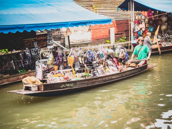 Damnoen Saduak yüzen Pazar Ratchaburi Tayland — Stok fotoğraf