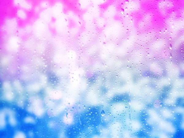 Dois tons de cor vívida de fundo abstrato com gota de chuva — Fotografia de Stock