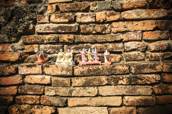 Thai temple brick wall — Stock Photo, Image