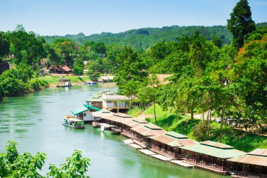 Doğal görünümü, Tayland Kanchanaburi Kwai Nehri.