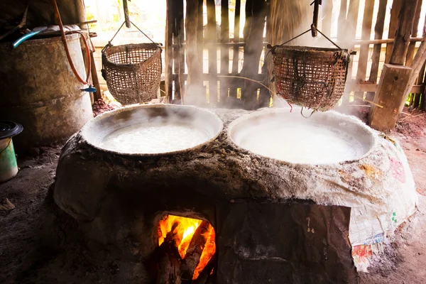 Ancient salt making from underground water — Stock Photo, Image