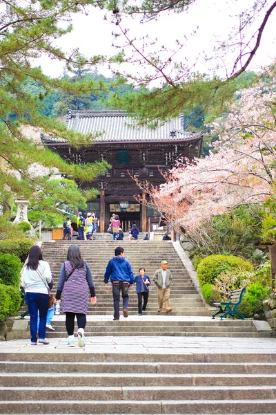 Mancha da mola em Nara no temple antigo, 'Hasedera' — Fotografia de Stock