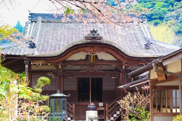 Lugar de primavera en Nara en el antiguo templo, 'Hasedera' — Foto de Stock