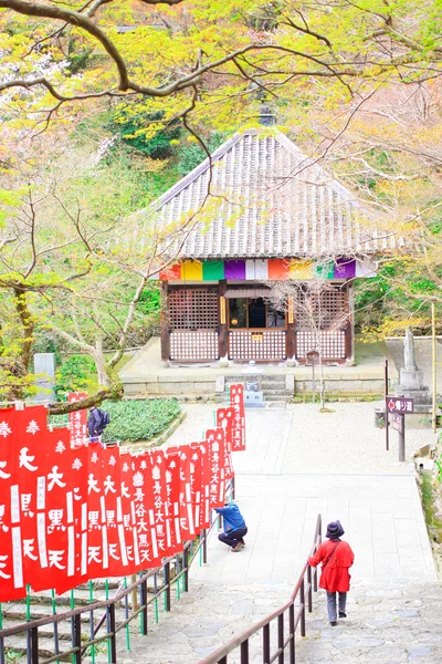 Punto primaverile a Nara presso l'antico tempio, 'Hasedera' — Foto Stock