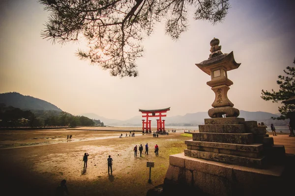 Itsukushima shinto kuil di Miyajima, Hiroshima — Stok Foto