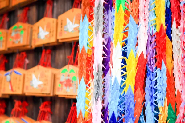 Holzspielerplatte (ema) am Schrein fushimi inari — Stockfoto