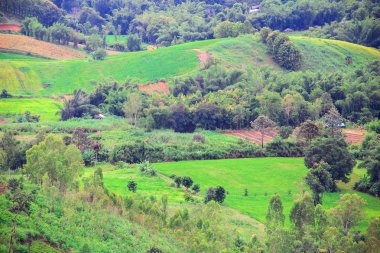 Ekili arazi üzerinde dağlar, Phu küvet Berg, Phetchabun Eyaleti, Tayland