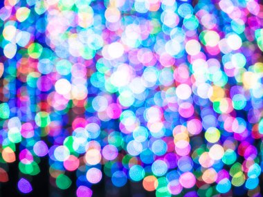 Soyut ışık mavi tonu bokeh arka plan bulanık