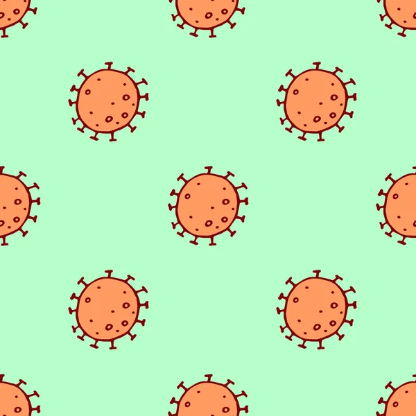 Schema Senza Soluzione Continuità Molecole Cellule Virus Batteri Pandemia Epidemia — Vettoriale Stock