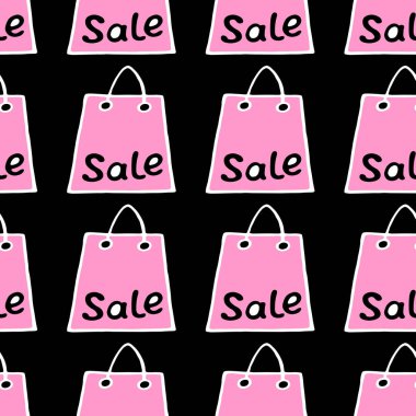 Üzerinde yazılar ve semboller olan kusursuz şablon satışı. Kara Cuma temalı el yapımı arka plan ve doku indirimler, alışveriş ve özel teklifler.