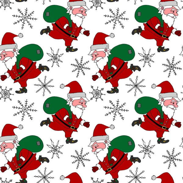 Noel Baba 'da kusursuz bir düzen var. Yeni yıl Xmas geçmişleri ve dokuları. Tebrik kartları, paket kâğıdı, ambalaj, çocuklar için tekstil, kumaş, parmak izi..