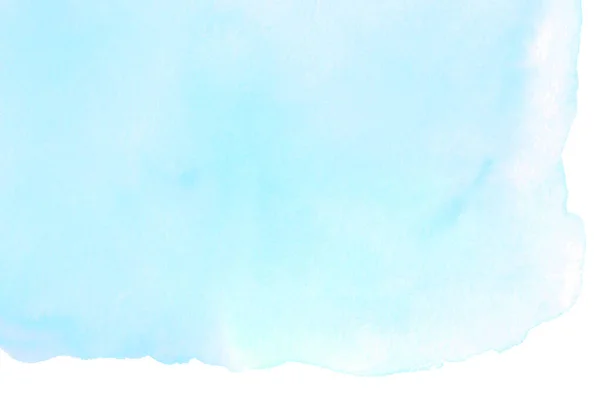 Abstraktes Aquarell Hintergrund Des Blauen Himmels Horizont Handbemalt Fleckfleck Klecks — Stockfoto