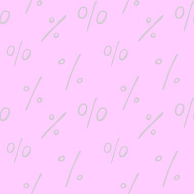 Yüzde işaretli vektör pürüzsüz desen. Ekonomi, Kara Cuma, indirimler ve satışlar hakkında el yapımı arka plan ve doku.