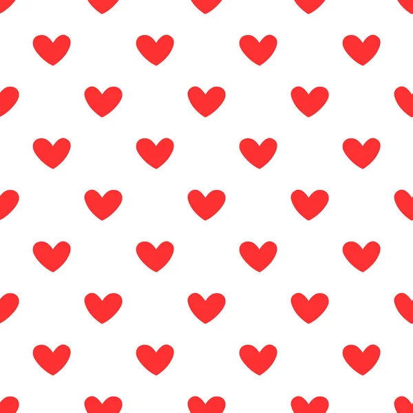 Polka Κουκίδες Αδιάλειπτη Μοτίβο Κόκκινες Καρδιές Ημέρα Του Αγίου Βαλεντίνου — Διανυσματικό Αρχείο