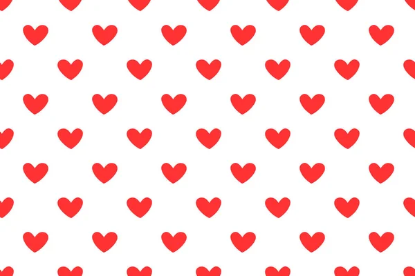Polka Κουκίδες Αδιάλειπτη Μοτίβο Κόκκινες Καρδιές Ημέρα Του Αγίου Βαλεντίνου — Διανυσματικό Αρχείο