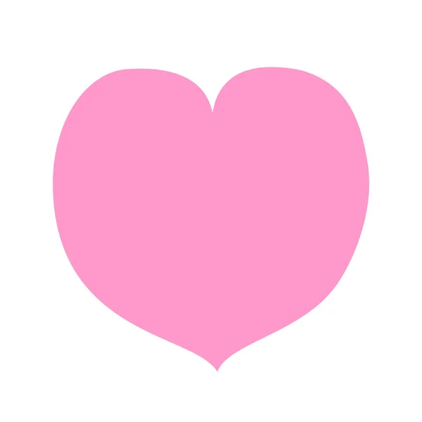 Vector Grande Coração Rosa Símbolo Amor Objeto Gráfico Bonito Projeto — Vetor de Stock
