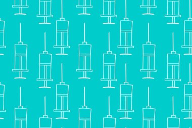 Şırıngaların hatları kusursuz. El çizimi siyah çizgili karalama izole edildi. Tıbbi geçmiş ve doku. Virüs ve aşıya karşı tedavi ve koruma için ekipman ve aşı.