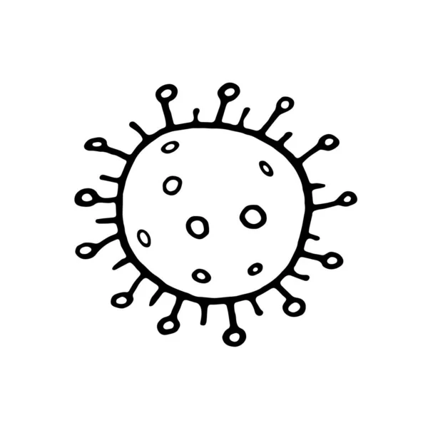 바이러스의 아이콘 바이러스 코로나 바이러스 실험실 테스트 손으로 형태의 — 스톡 벡터