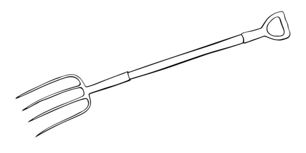 Pitchfork Delinear Doodle Ícone Ilustração Vetorial Desenhada Mão Isolada Elemento —  Vetores de Stock