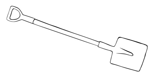 Vector Contorno Preto Jardim Colher Ferramentas Para Trabalhar Fazenda Dacha —  Vetores de Stock